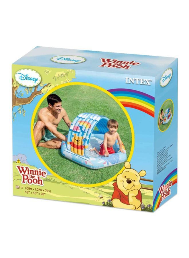 INTEX Winnie The Pooh Baby Inflatable Foldable Portable Lightweight Swimming Pool 109x102x71cm  - Image 2