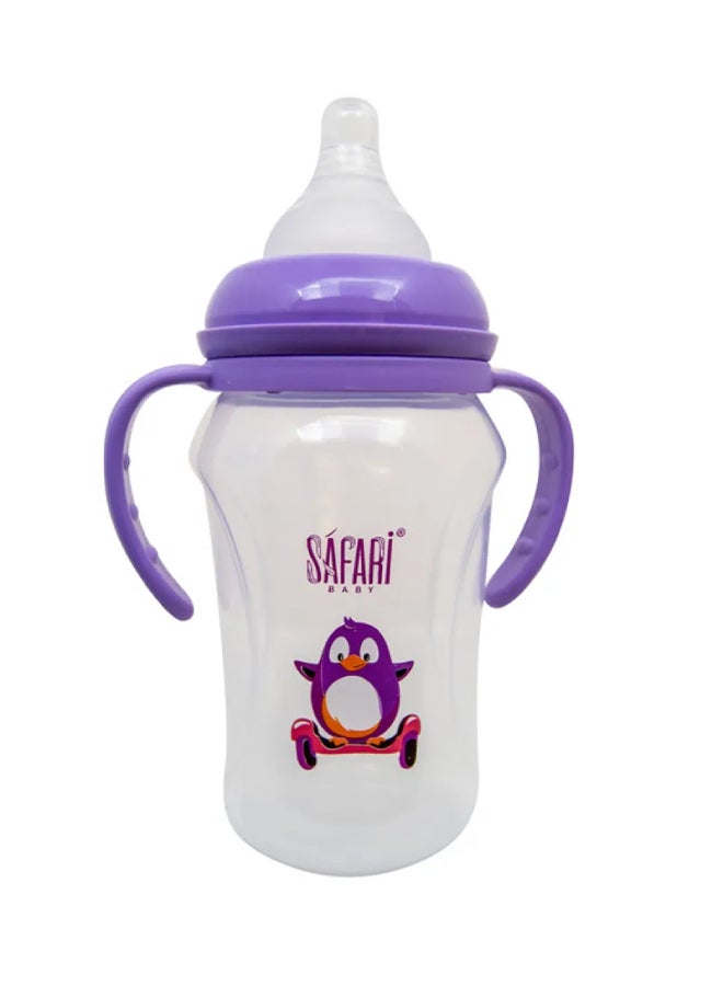 Safari Wide Neck Feeding Bottle 270Ml With Handle 