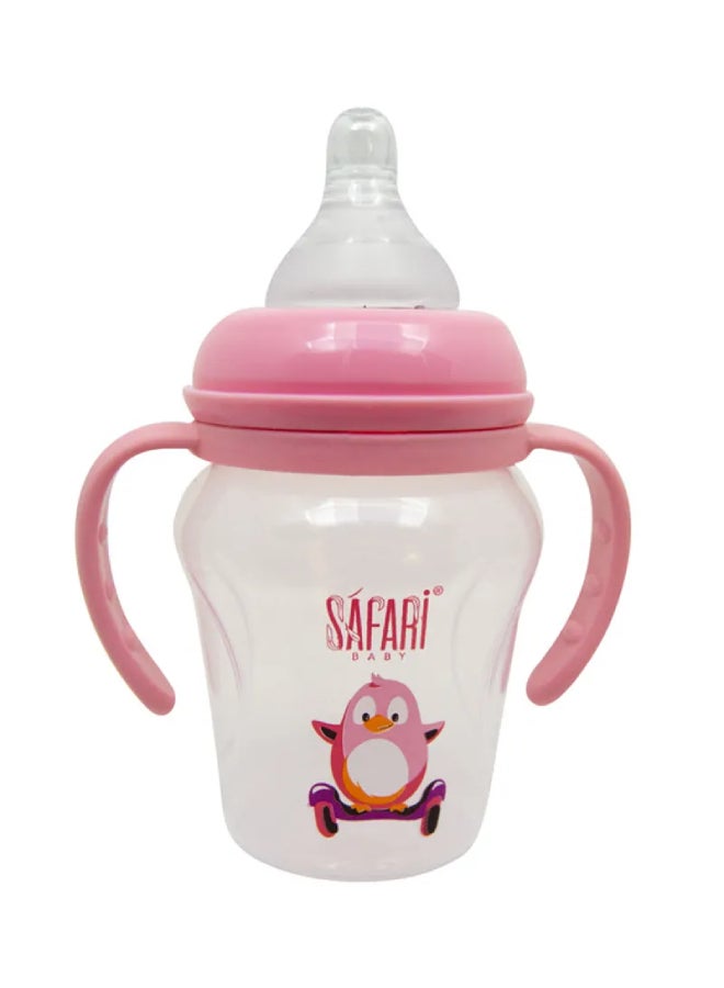 Safari Wide Neck Feeding Bottle 180Ml With Handle  - Image 1