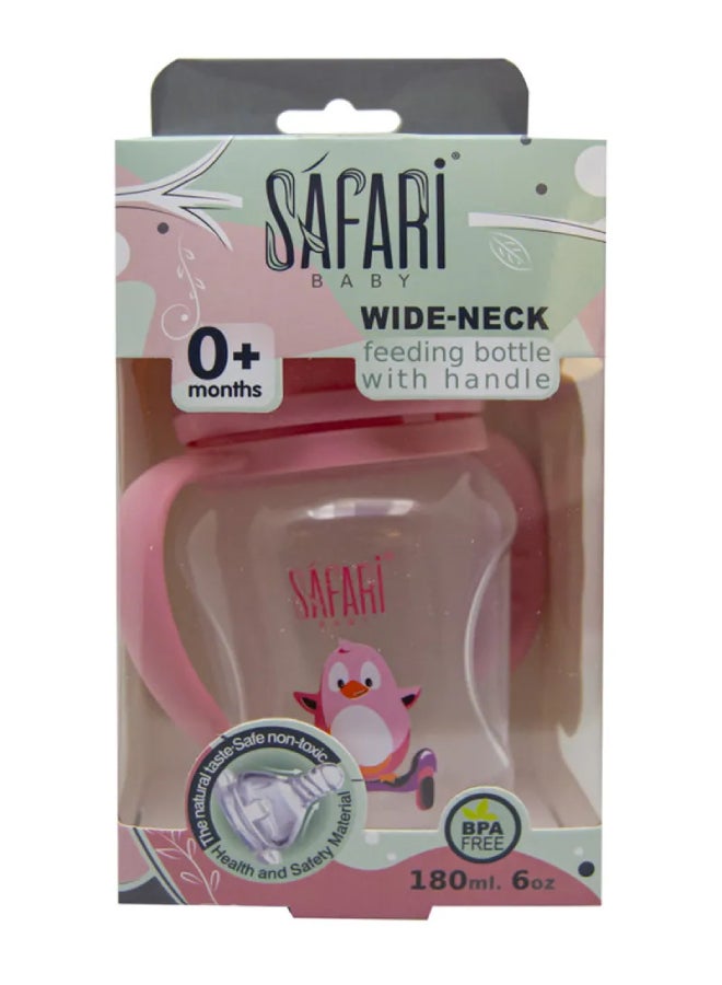 Safari Wide Neck Feeding Bottle 180Ml With Handle  - Image 2