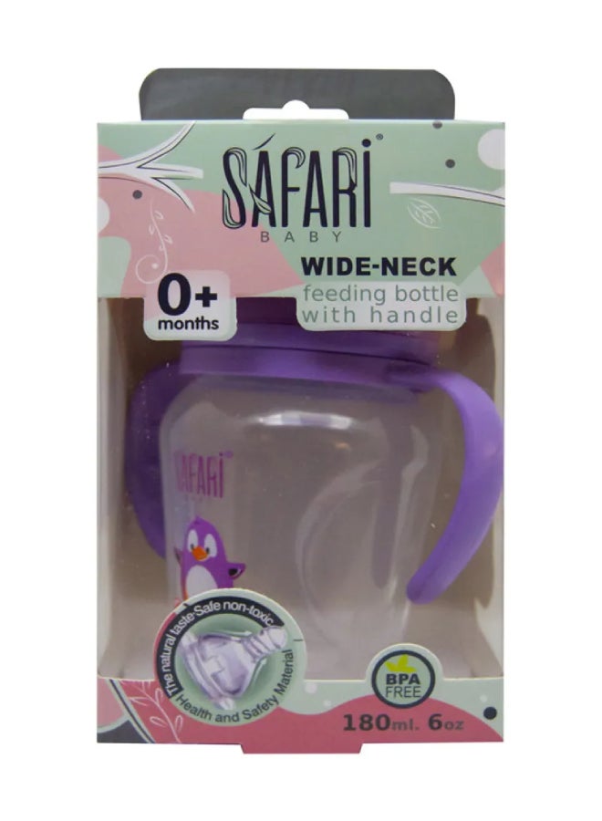 سفاري زجاجة رضاعة ذات عنق عريض 180 مل مع مقبض - Image 2