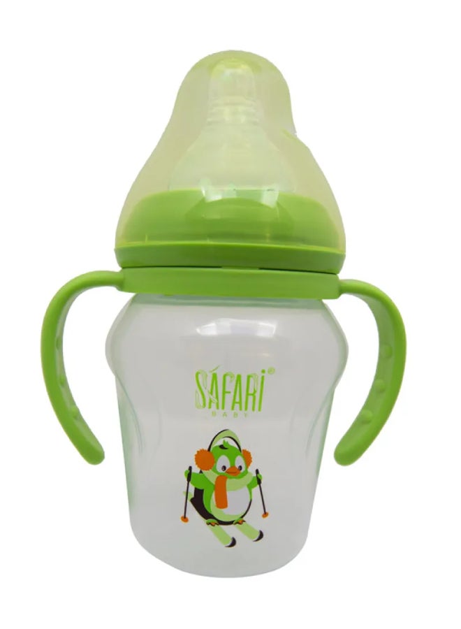 Safari Wide Neck Feeding Bottle 180Ml With Handle  - Image 1