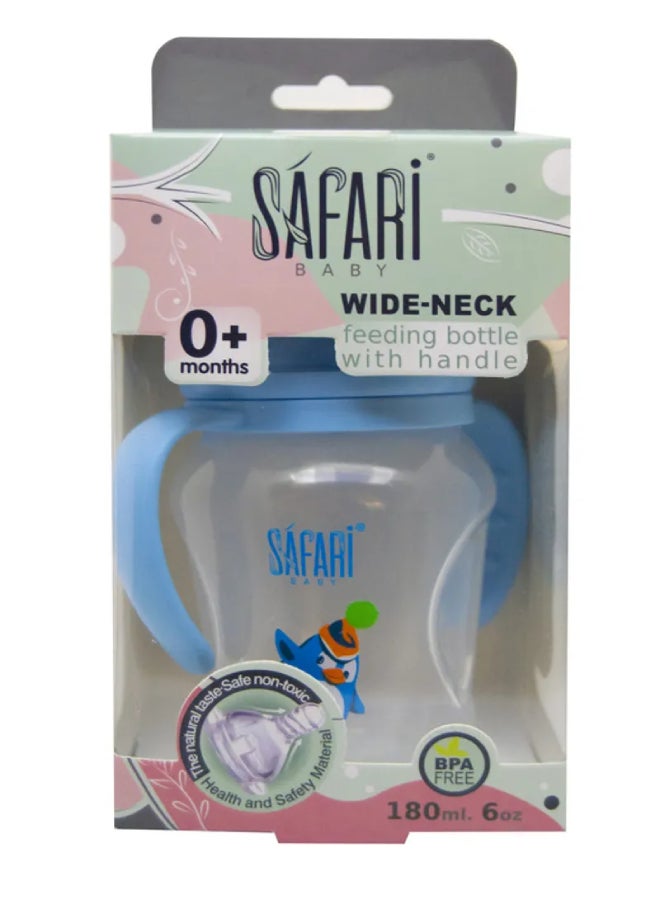 Safari - Wide Neck Feeding Bottle 180Ml With Handle - Image 1