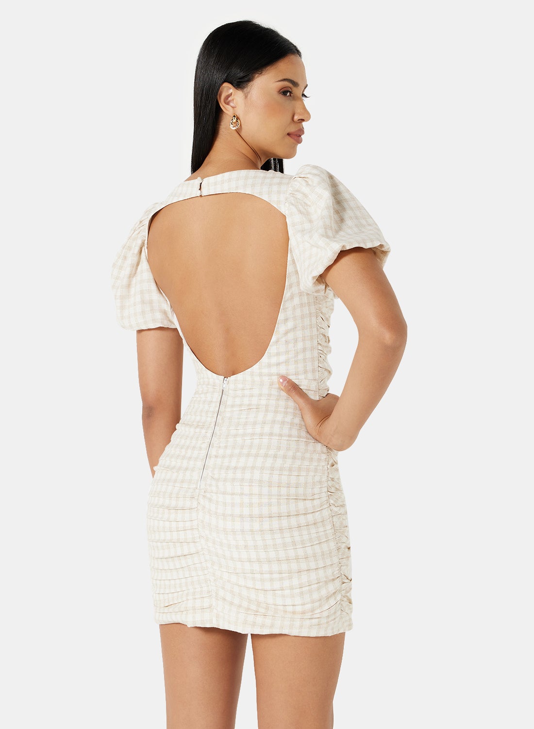 Puff Sleeve Mini Dress Ecru - https://f.nooncdn.com/p/v1653555606/N43415320V_2.jpg?format=jpg&width=original