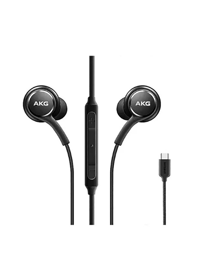 Generic AKG Type-C In-Ear Earphone With Microphone Black  - Image 1