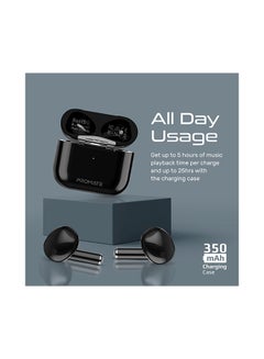 PROMATE In-Ear True Wireless Earbuds, High Fidelity Bluetooth v5.0 Earphones With Built-In Mic Black  - Image 2