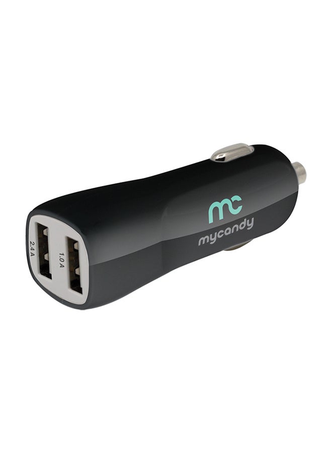 MYCANDY Car Charger With Dual Port 3.4A Black