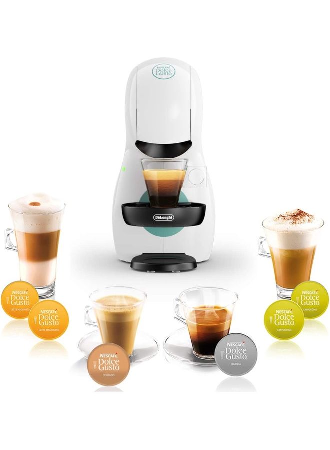 Dolce Gusto Piccolo XS Coffee Machine for Espresso and Other Beverages Black 0.8 L 1600 W EDG210.W White/Green 