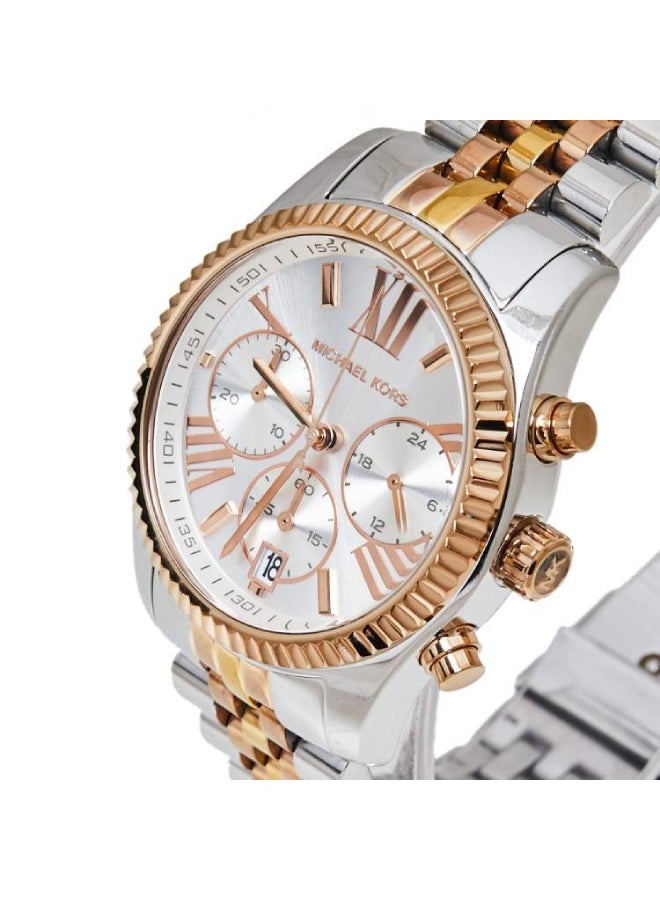 مايكل كورس ساعة يد كرونوغراف ومصنوعة من الستانلس ستيل طراز MK5735 للنساء  - Image 2