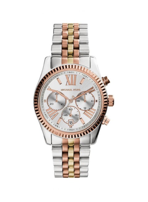 ساعة يد كرونوغراف ومصنوعة من الستانلس ستيل طراز MK5735 للنساء