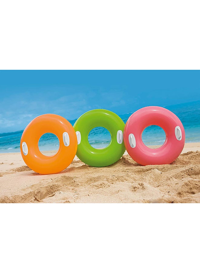 INTEX Hi-Gloss Tube Ring Float With Handles 24x12x3cm - Image 3