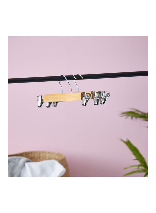 Home Box 3-Piece Forest Trouser Hangers Beige/Silver  - Image 1