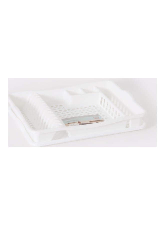 Home Box Spectra Large Dish Rack With Tray White 47x37x8cm - Image 2
