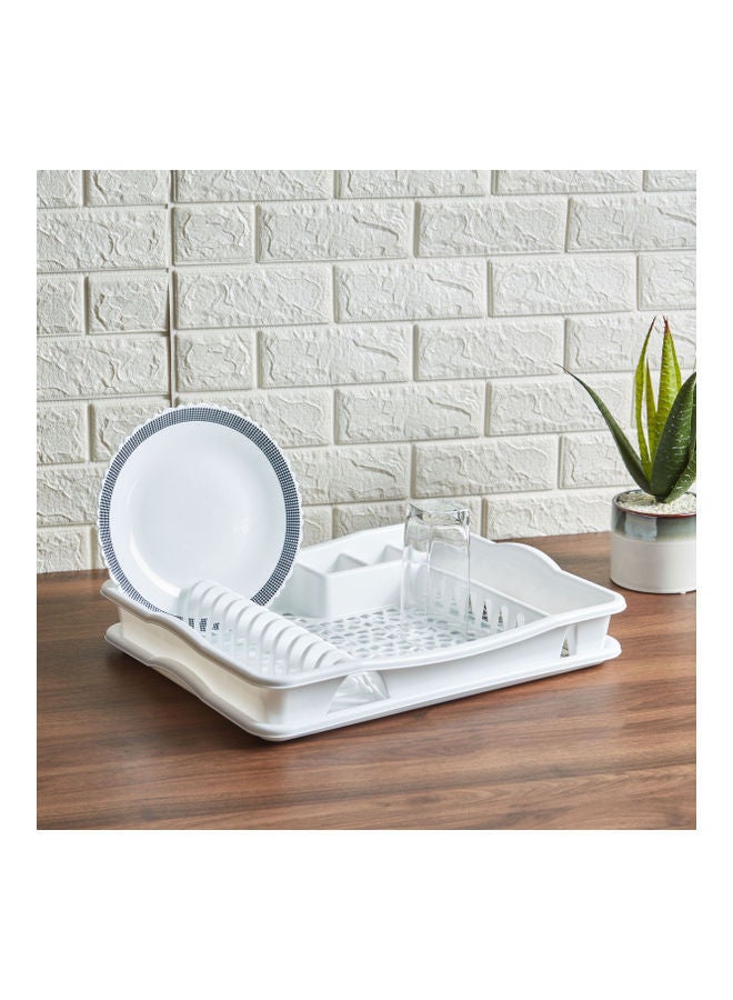 Home Box Spectra Large Dish Rack With Tray White 47x37x8cm - Image 3