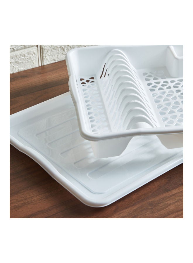 Home Box Spectra Large Dish Rack With Tray White 47x37x8cm - Image 4