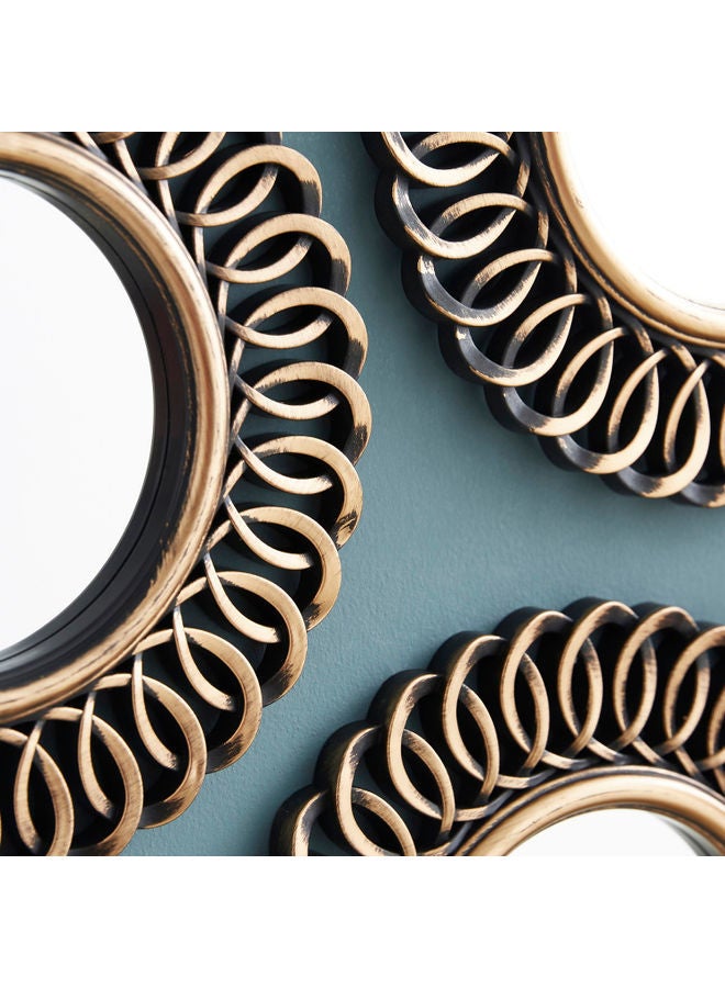 Home Box 3-Piece Mirror Set Gold 2 x 25cm  - Image 4