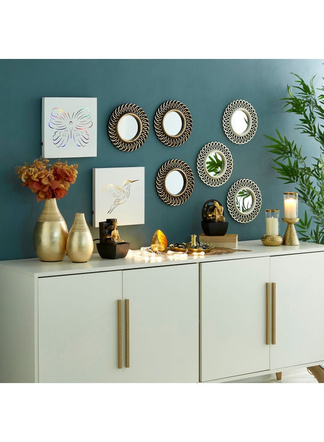 Home Box 3-Piece Mirror Set Gold 2 x 25cm  - Image 5