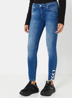 Mid Rise Skinny Jeans Blue