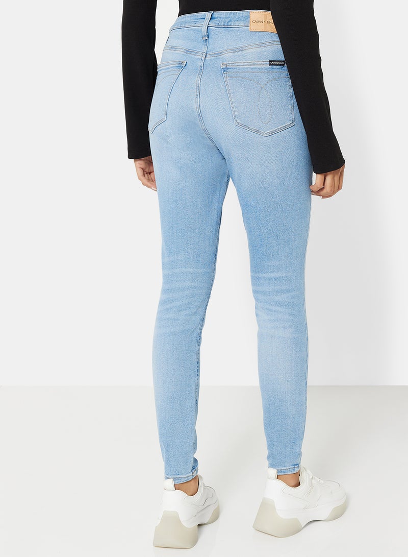 Calvin Klein Jeans - High-Rise Super Skinny Jeans Denim Light - Image 1