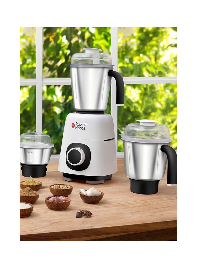راسيل هوبز خلاط ومطحنة سوبريم مع 3 أوعية من الاستانلس ستيل 1.5 L 750 W MG42505 أبيض/ أسود  - Image 4