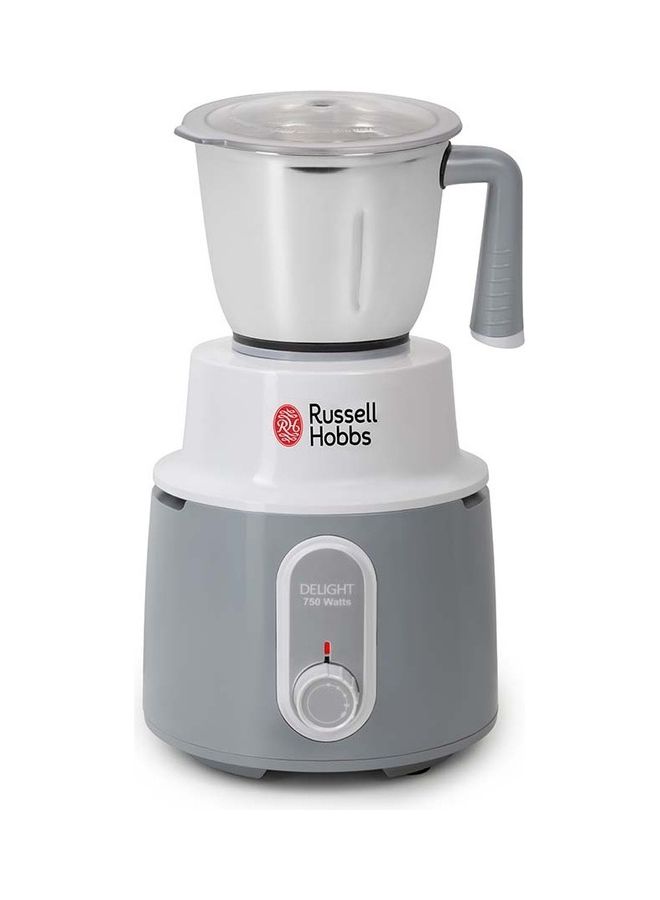 Russell Hobbs - 3-In-1 Mixer Grinder 750W, Multifunctional Grinder with Stainless Steel, 3 Speed, Perfect for Dry & Wet Fine Grinding, Mixing & Juicing 1.5 L 750 W MG42506 White/Grey - Image 1
