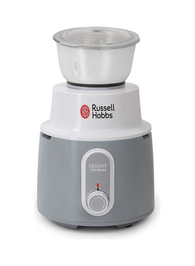 Russell Hobbs - 3-In-1 Mixer Grinder 750W, Multifunctional Grinder with Stainless Steel, 3 Speed, Perfect for Dry & Wet Fine Grinding, Mixing & Juicing 1.5 L 750 W MG42506 White/Grey - Image 1