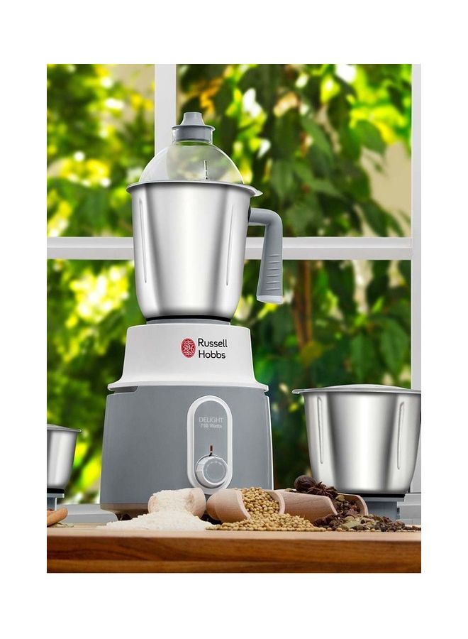 Russell Hobbs - 3-In-1 Mixer Grinder 750W, Multifunctional Grinder with Stainless Steel, 3 Speed, Perfect for Dry & Wet Fine Grinding, Mixing & Juicing 1.5 L 750 W MG42506 White/Grey - Image 1