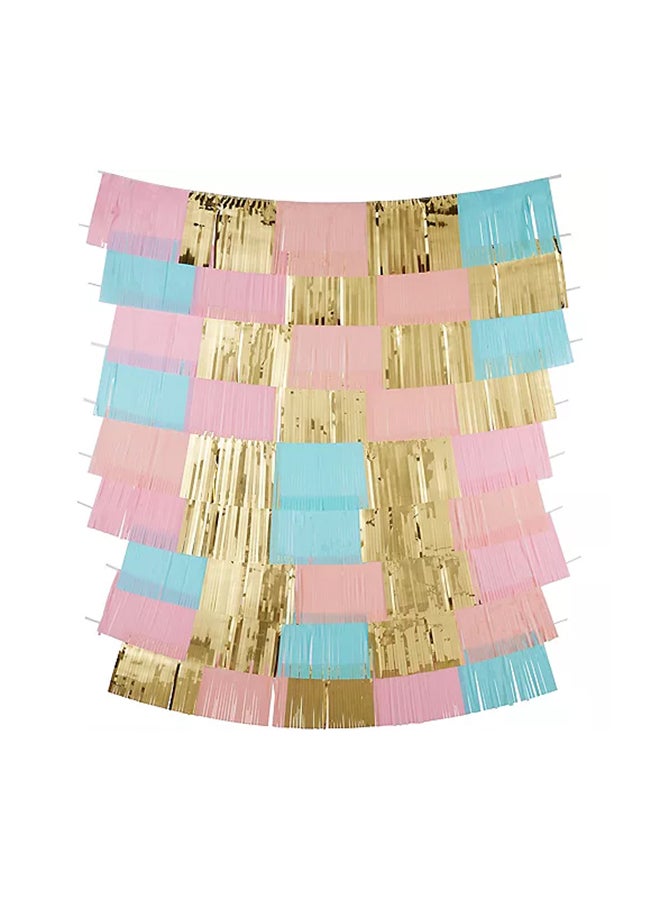 Amscan 9-Piece Paper And Foil Backdrop Decorating Banner Set 61x9.5inch Birthday Theme Decorations Party Supplies 61x9.5inch - Image 1