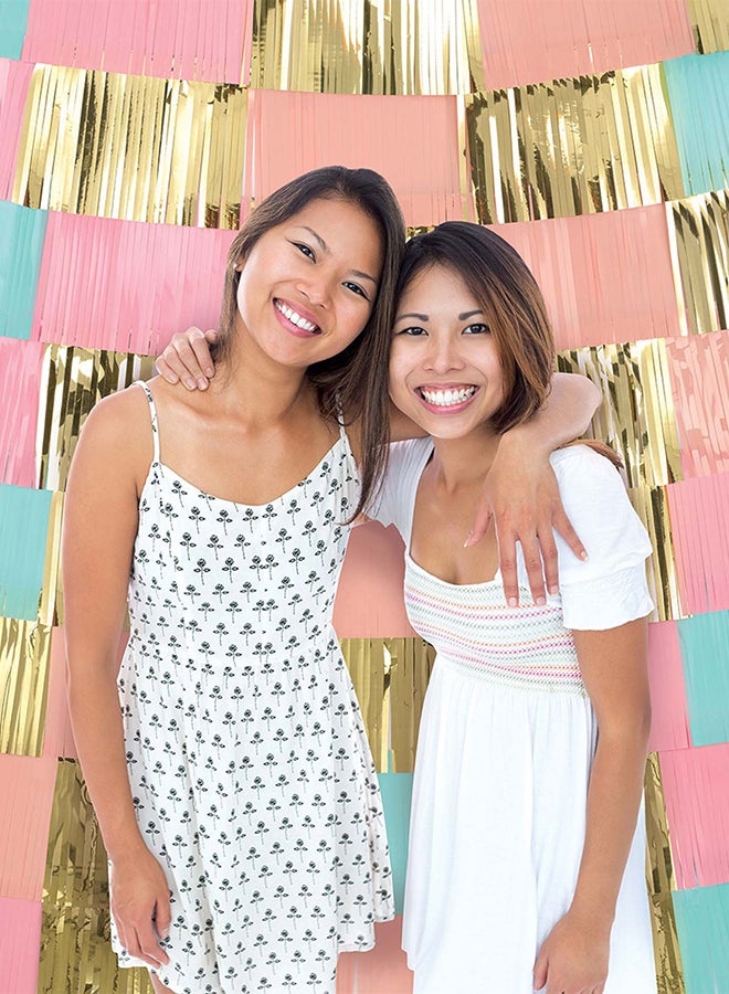 Amscan 9-Piece Paper And Foil Backdrop Decorating Banner Set 61x9.5inch Birthday Theme Decorations Party Supplies 61x9.5inch - Image 3