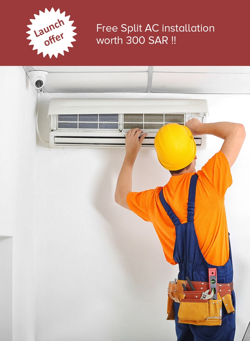 Noon East - Split Air Conditioner - 1 Ton 12000 BTU/ H - With Cooling Split AC Operation And HEPA Filteration air_conditioner White - Image 1