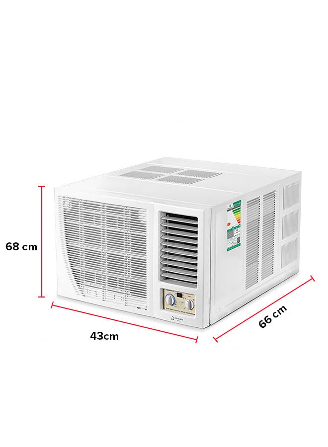 Window Air Conditioner - 1.5 Ton 18000 BTU/ H - With Cooling Window AC Operation And 2 Way Swing air_conditioner White