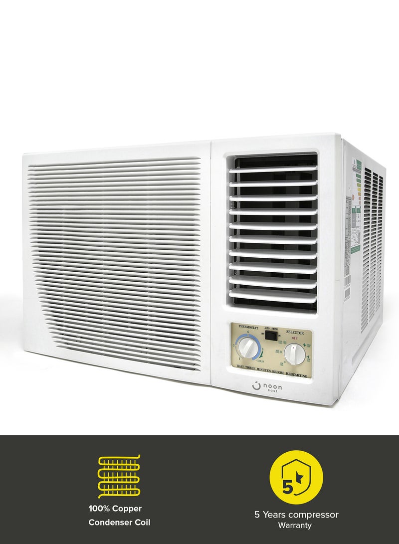 Window Air Conditioner - 1.5 Ton 18000 BTU/ H - With Cooling Window AC Operation And 2 Way Swing air_conditioner White