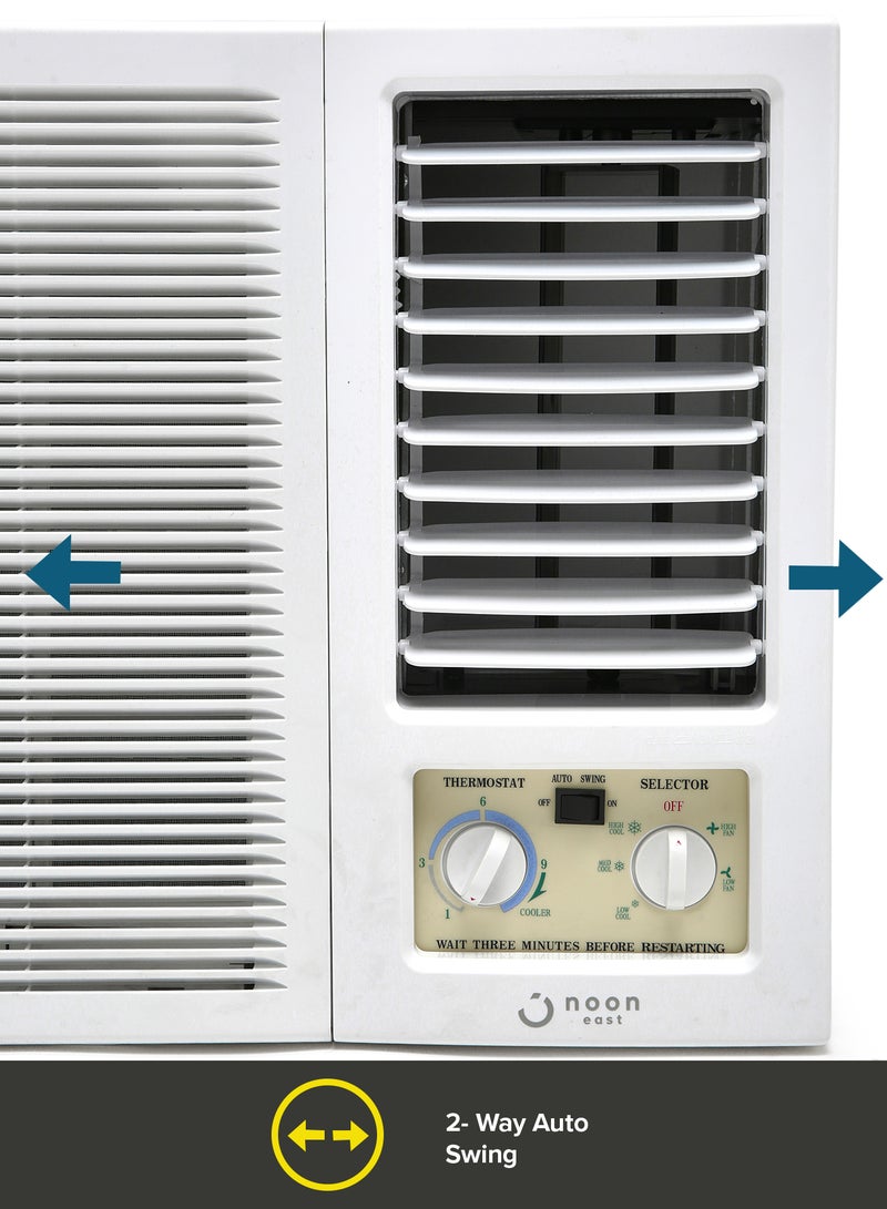 Window Air Conditioner - 1.5 Ton 18000 BTU/ H - With Cooling Window AC Operation And 2 Way Swing air_conditioner White