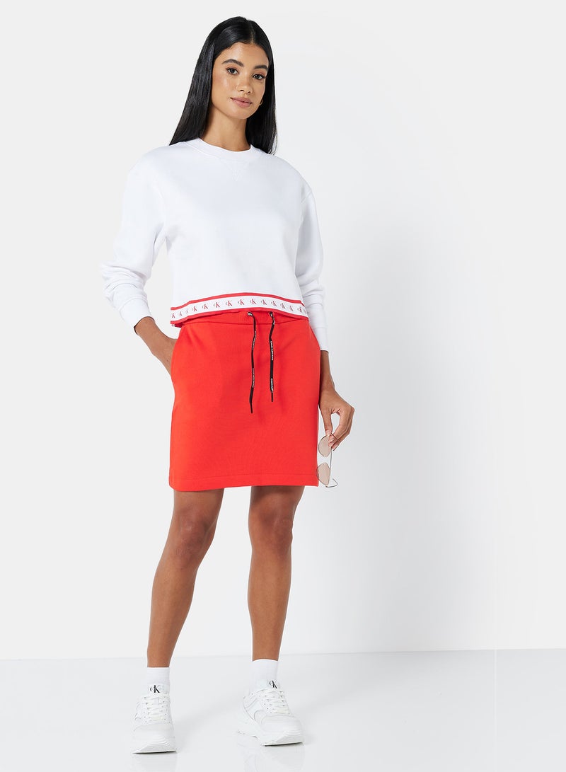 Calvin Klein Jeans - Monogram Tape Sweatshirt Bright White - Image 1
