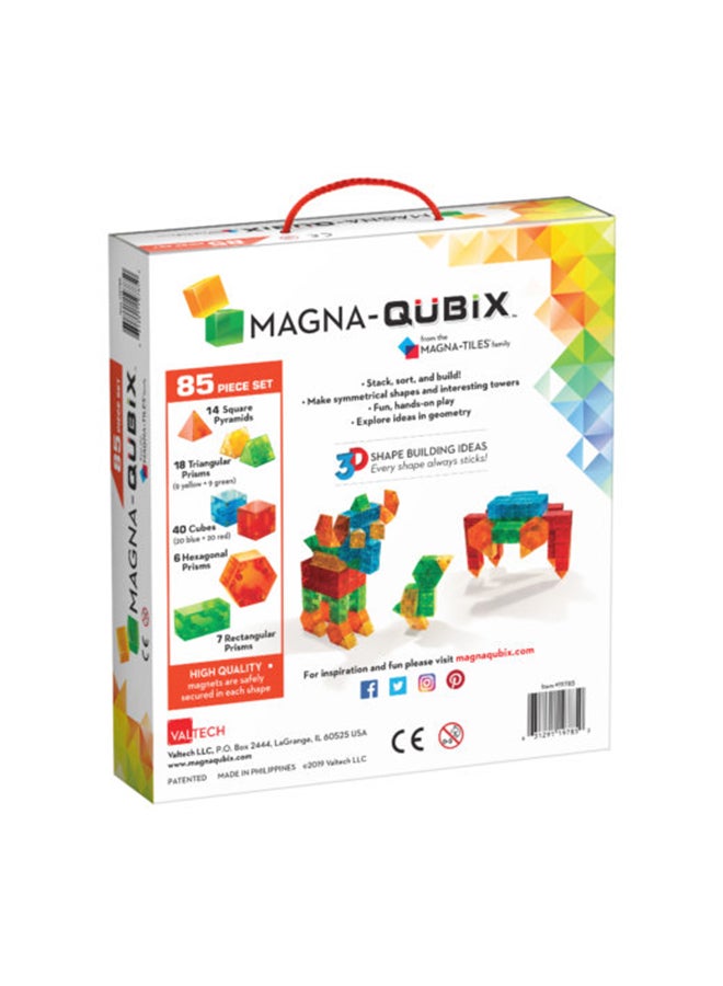 MAGNA-TILES - 19785 85-Piece 3D Magnetic Building Magna-Qubix Set 3_years - Image 1