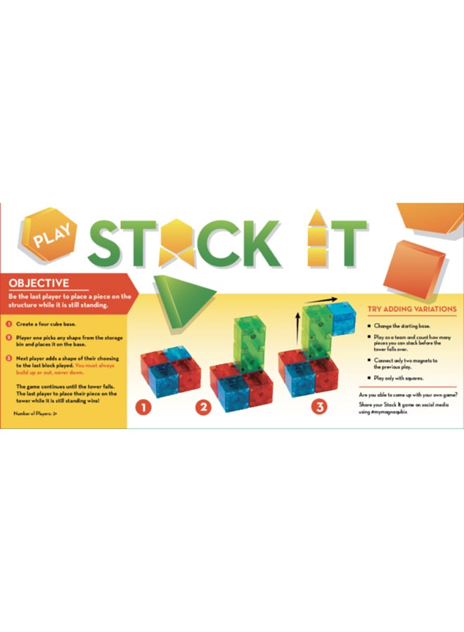 MAGNA-TILES - 19785 85-Piece 3D Magnetic Building Magna-Qubix Set 3_years - Image 1