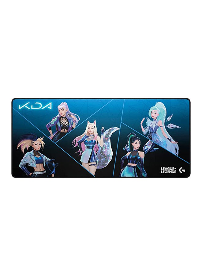 Logitech G840 K/DA XL Cloth Gaming Mouse Pad, 3 mm Thin Pad, Stable Rubber Base, Official League of Legends Gaming Gear - Image 1