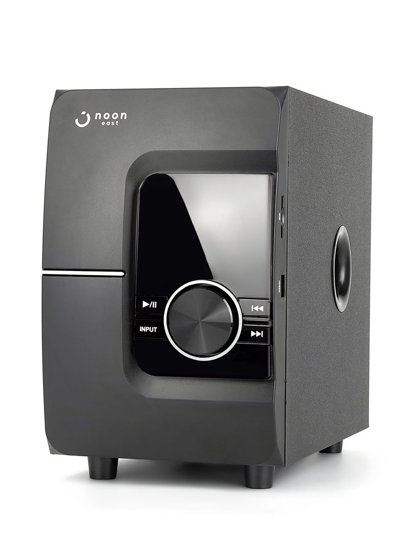 Noon East - Groove 5.1 Multimedia Bluetooth Home Theater Speaker - With 45 W Output, Display, Remote Control, USB Playback EM-5190FST Black Groove 5.1 - Image 1