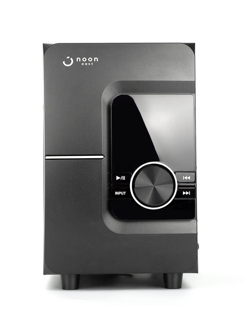 Noon East - Groove 5.1 Multimedia Bluetooth Home Theater Speaker - With 45 W Output, Display, Remote Control, USB Playback EM-5190FST Black Groove 5.1 - Image 1