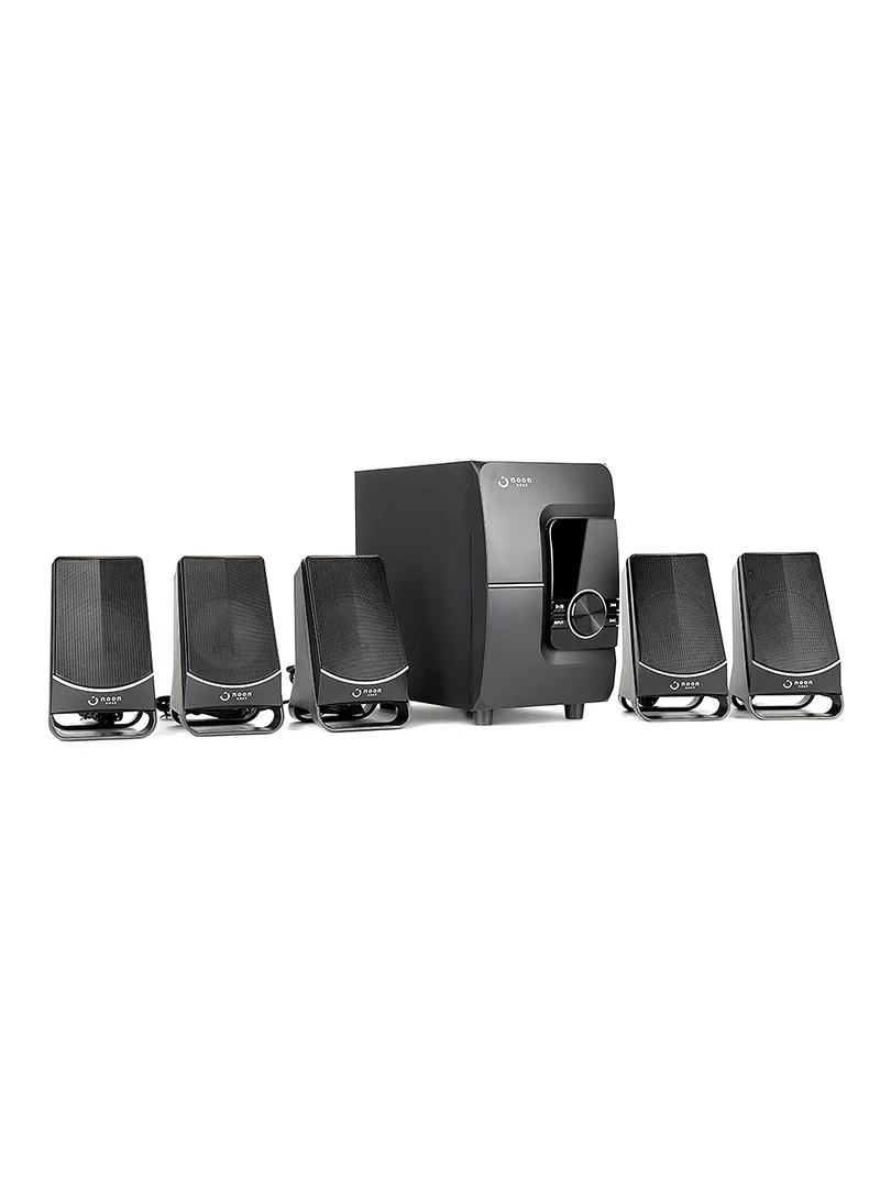 Noon East Groove 5.1 Multimedia Bluetooth Home Theater Speaker - With 45 W Output, Display, Remote Control, USB Playback EM-5190FST Black Groove 5.1