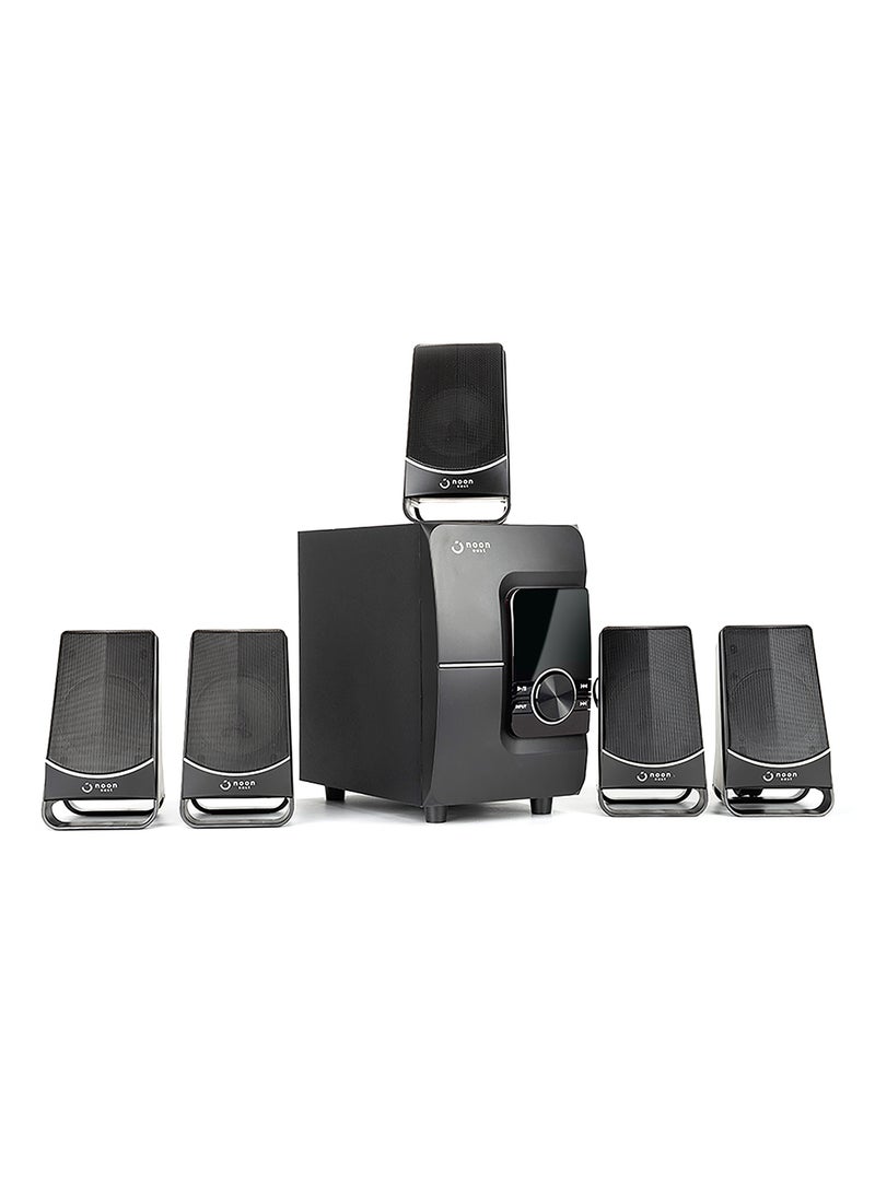 Noon East - Groove 5.1 Multimedia Bluetooth Home Theater Speaker - With 45 W Output, Display, Remote Control, USB Playback EM-5190FST Black Groove 5.1 - Image 1
