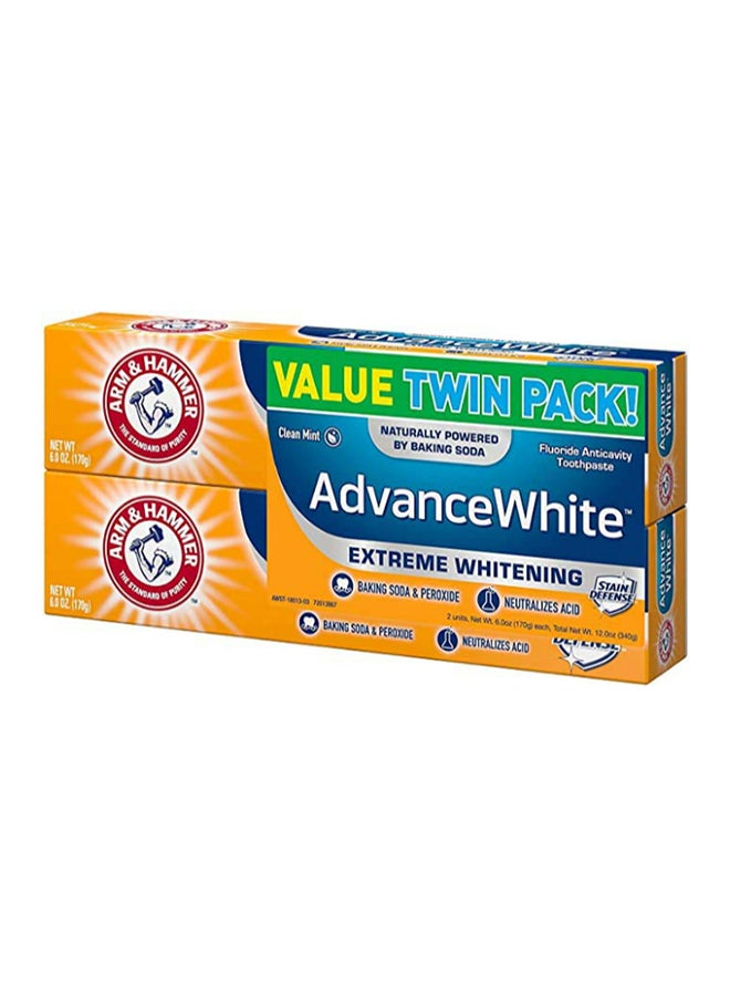 Arm & Hammer Pack Of 2 Advance White Extreme Whitening Toothpaste - Image 1