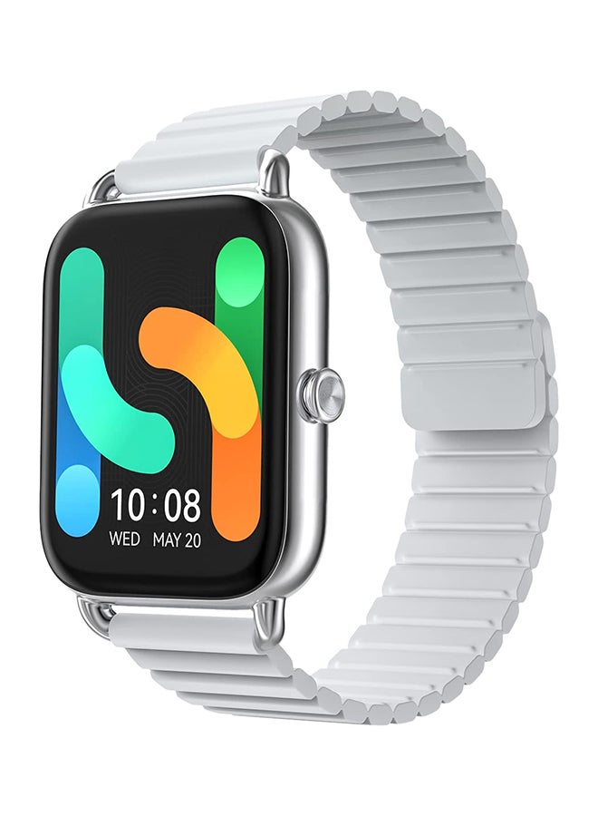 Haylou - RS4 Plus Smartwatch Retina AMOLED HD Display 105 Sports Mode SpO2 Heart Rate Metal Magnetic strap Silver - Image 1