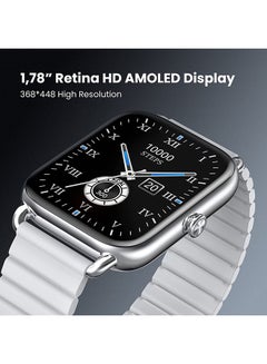 Haylou RS4 Plus Smartwatch Retina AMOLED HD Display 105 Sports Mode SpO2 Heart Rate Metal Magnetic strap Silver  - Image 3