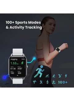 Haylou RS4 Plus Smartwatch Retina AMOLED HD Display 105 Sports Mode SpO2 Heart Rate Metal Magnetic strap Silver  - Image 5