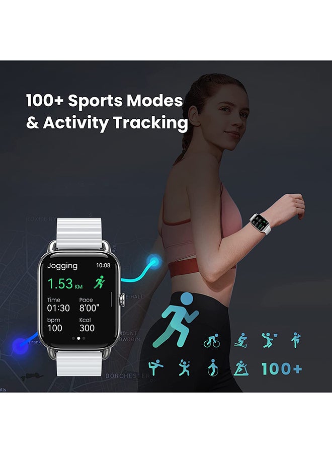 Haylou - RS4 Plus Smartwatch Retina AMOLED HD Display 105 Sports Mode SpO2 Heart Rate Metal Magnetic strap Silver - Image 1