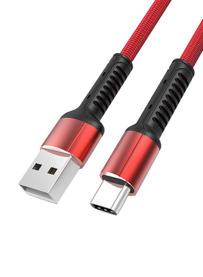 كابل باور لاين+ من USB-C إلى USB 3.0 أحمر وأسود