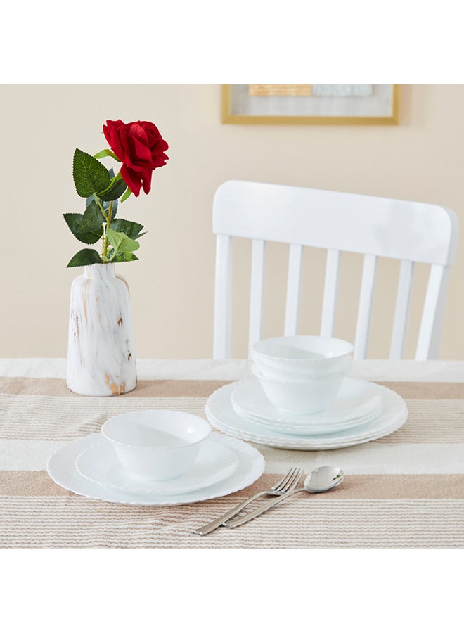 Home Box - Feston 12-Piece Opalware Dinner Set White - Image 1