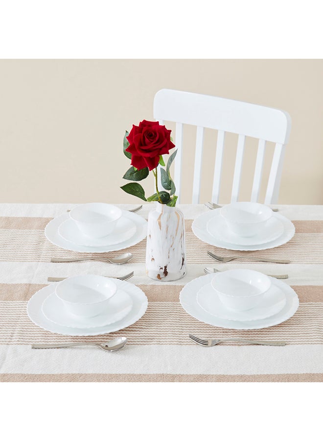 Home Box - Feston 12-Piece Opalware Dinner Set White - Image 1