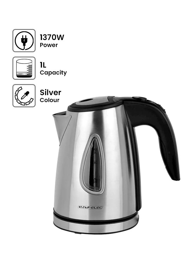 ALSAIF-ELEC Electric Kettle 1 L 1370 W S7055 Silver 